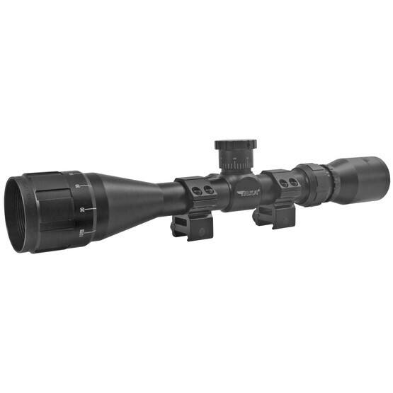 BSA Sweet 243 3-9x40 Rifle Scope with 30/30 Duplex Reticle has a matte black finish